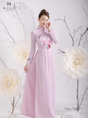 Áo dài cưới cô dâu V020