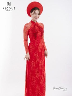 Áo dài cưới cô dâu V021